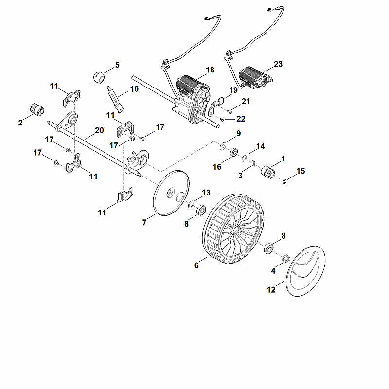 STIHL 6338-007-1890 Reparatieset (aandrijfmotor) positie 23 technische tekening