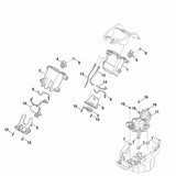 STIHL 0000-404-0800 contactplaat positie 3 technische tekening
