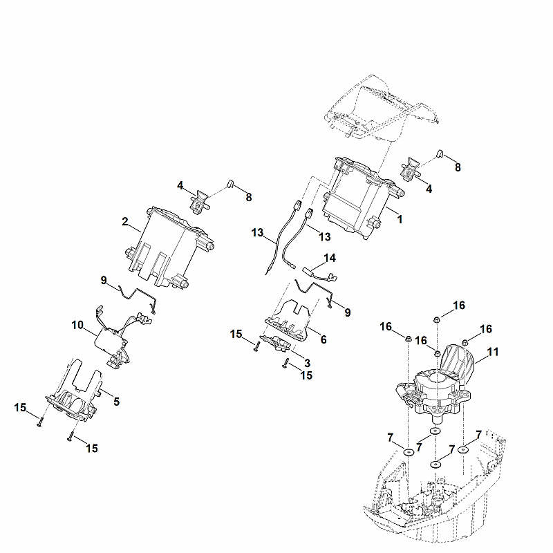 STIHL 0000-404-0800 contactplaat positie 3 technische tekening