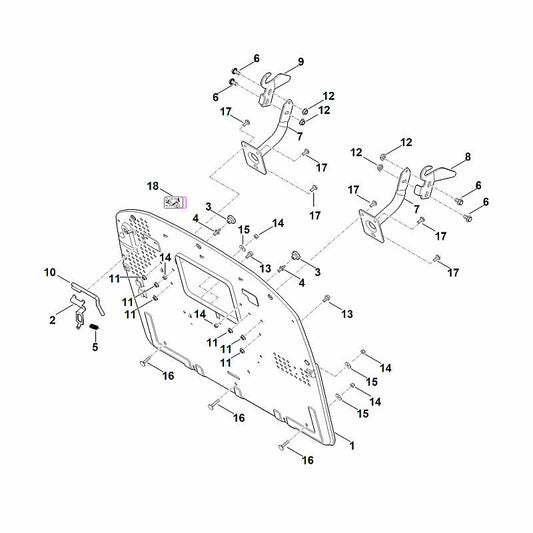 STIHL 9018-321-1801 Zeskantschroef met flens M8x20 positie 17 technische tekening