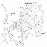 STIHL 6170-700-8902 deksel positie 3 technische tekening
