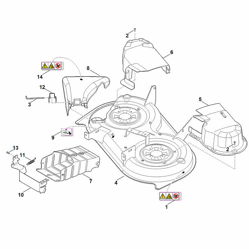 STIHL 6165-700-8517 behuizing positie 4 technische tekening