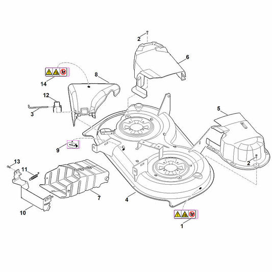 STIHL 6165-700-8517 behuizing positie 4 technische tekening