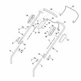 STIHL 6383-764-0215 schakelhendel positie 14 technische tekening