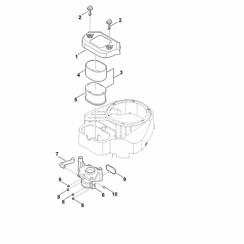 STIHL 0004-141-0602 voorfilter positie 4 technische tekening