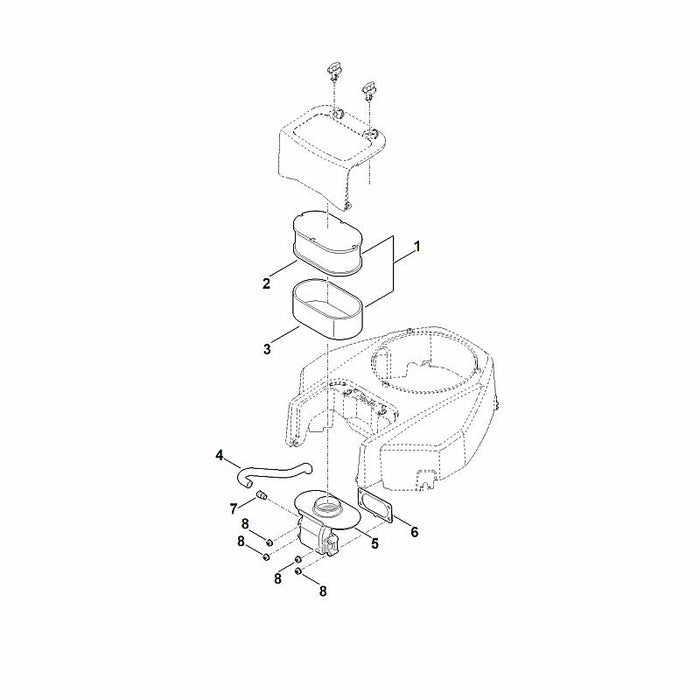 STIHL 0004-140-4405 luchtfilter positie 1 technische tekening