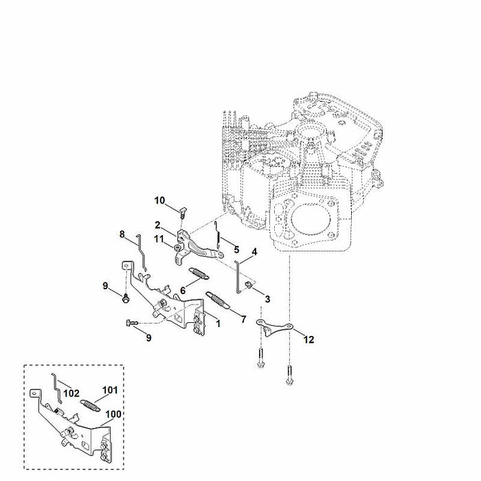 STIHL 0004-180-6705 houder positie 1 technische tekening