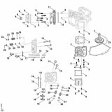 STIHL 0004-029-2501 cilinderkoppakking positie 2 technische tekening
