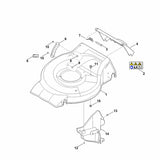 STIHL 6371-700-8509 behuizing positie 1 technische tekening