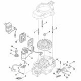 STIHL 0004-600-3805 elektrostarter positie 15 technische tekening