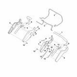 STIHL 6340-760-1500 schakelhendel positie 2 technische tekening