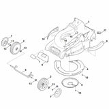 STIHL 0000-701-3601 afdekking positie 5 technische tekening