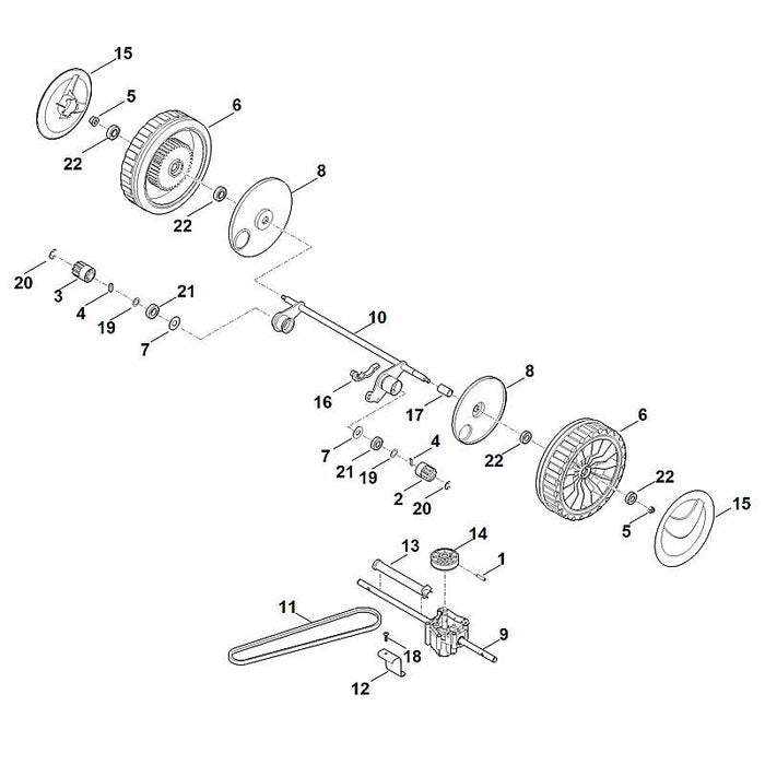 STIHL 6340-708-3700 afstandsbuis positie 17 technische tekening