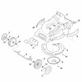 STIHL 6340-700-8515 behuizing compl. positie 3 technische tekening