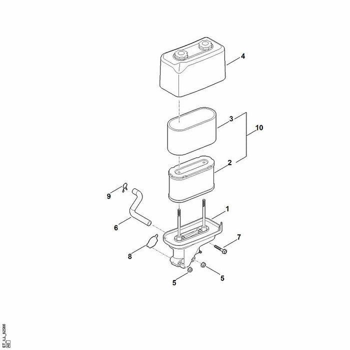 STIHL 0004-951-0837 inbusbout positie 7 technische tekening