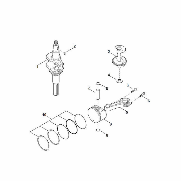 STIHL 0004-034-0100 borgring positie 8 technische tekening