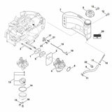 STIHL 0004-350-0408 brandstoftank positie 7 technische tekening