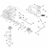 STIHL 0004-350-0405 brandstoftank positie 13 technische tekening