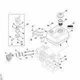 STIHL 0004-120-0621 carburator positie 3 technische tekening