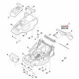 STIHL 6311-760-2285 motorkap compl. positie 13 technische tekening