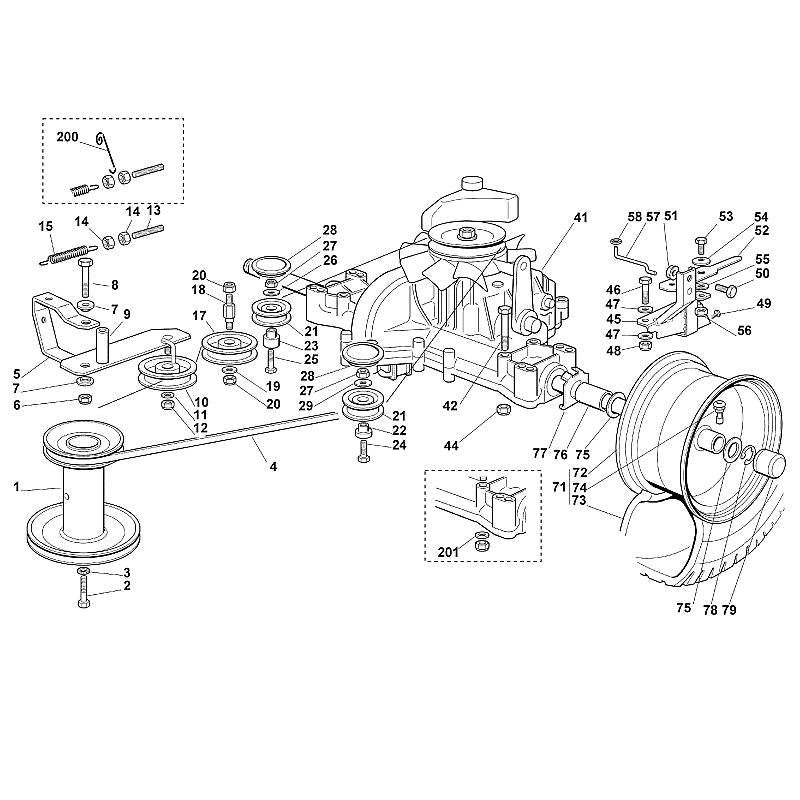 STIHL 6151-704-3940 veer positie 200 technische tekening