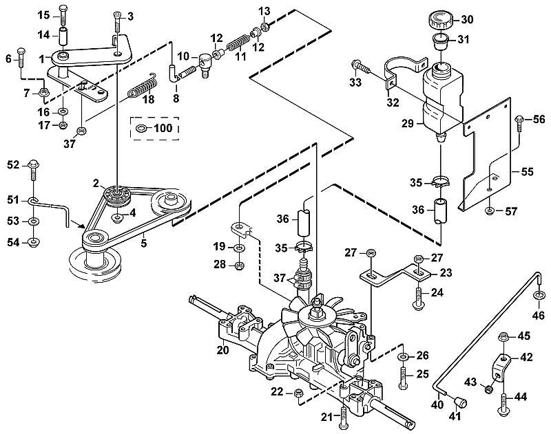 STIHL 6155-704-2100 V-riem positie 5 technische tekening