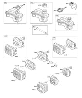 STIHL 0003-000-1045 692046 DEKSEL, BRANDSTOFTANK positie -1 technische tekening
