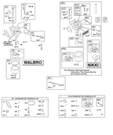 STIHL 0003-000-3092 593432 carburateur positie -1 technische tekening