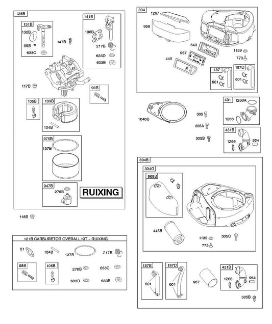STIHL 0003-000-1498 697015 FILTER, VOORREINIGER positie 967 technische tekening