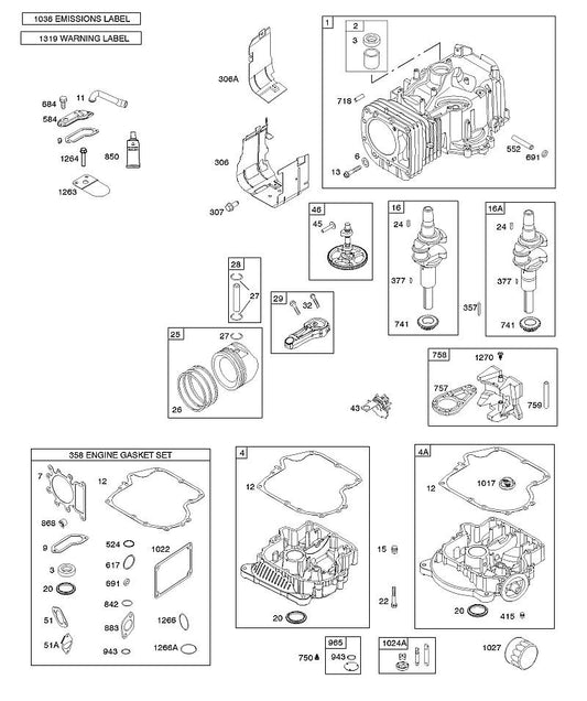 STIHL 0003-000-1496 696854 FILTER, OLIE positie 1027 technische tekening