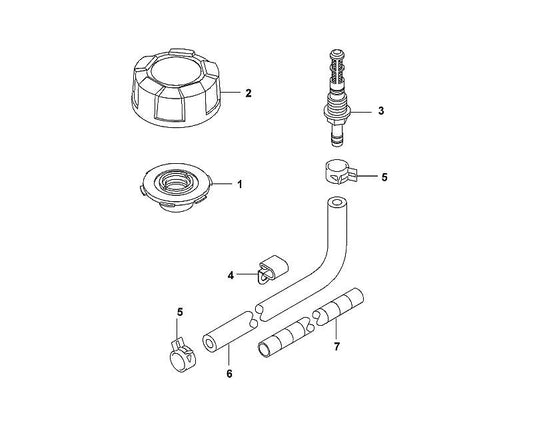 STIHL 0001-359-0700 pakking positie 1 technische tekening