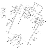 STIHL 6383-764-0212 schakelhendel positie 10 technische tekening