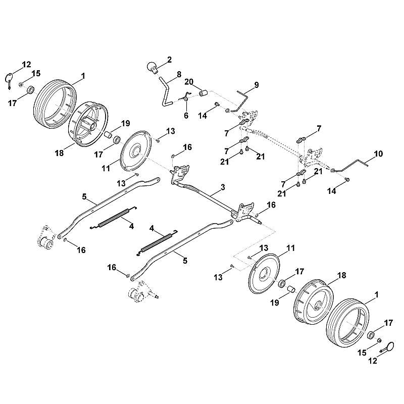 STIHL 6383-708-4500 bladveer positie 6 technische tekening