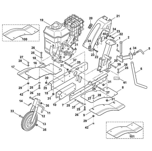 STIHL 6227-716-0300 moer M12 positie 34 technische tekening