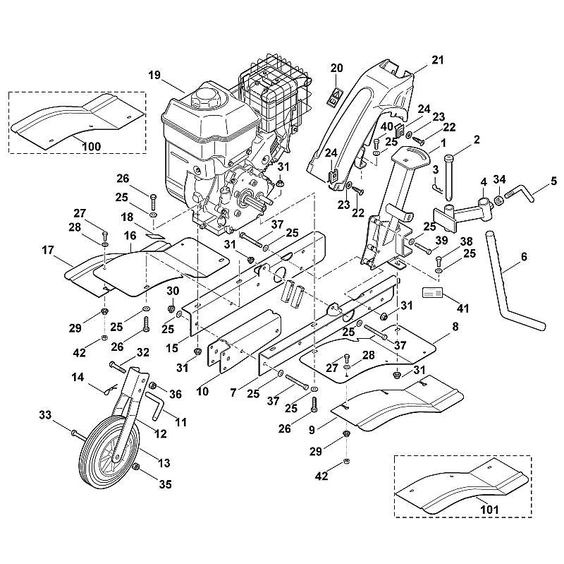 STIHL 6228-716-1410 remsteun positie 6 technische tekening