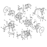 STIHL 6228-710-3100 hakmes compl. links positie 2 technische tekening