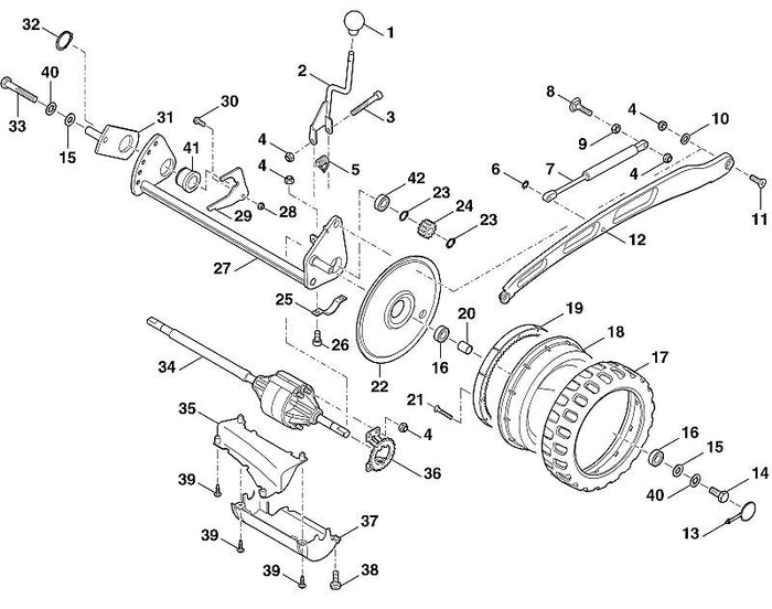 STIHL 6395-704-3600 afdekking positie 22 technische tekening