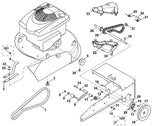 STIHL 6380-760-0801 spanarm positie 6 technische tekening