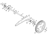 STIHL 9132-381-1220 schroefdraadpen M6x6 positie 12 technische tekening
