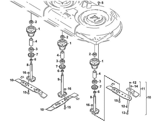 STIHL 9214-320-1105 borgmoer M8 positie 14 technische tekening