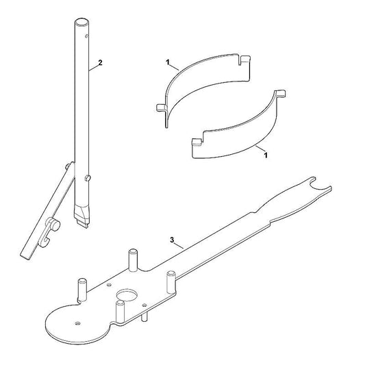STIHL 6375-890-8800 spanner positie 2 technische tekening