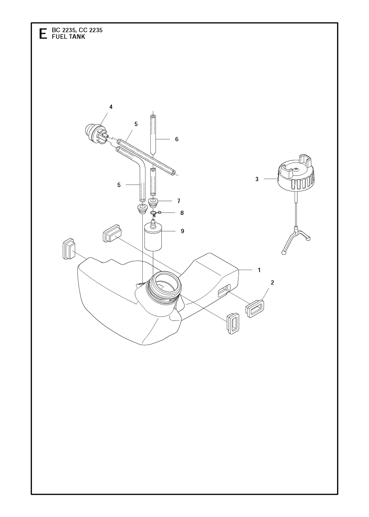 Husqvarna 544889703 onderdelentekening - positie 3
