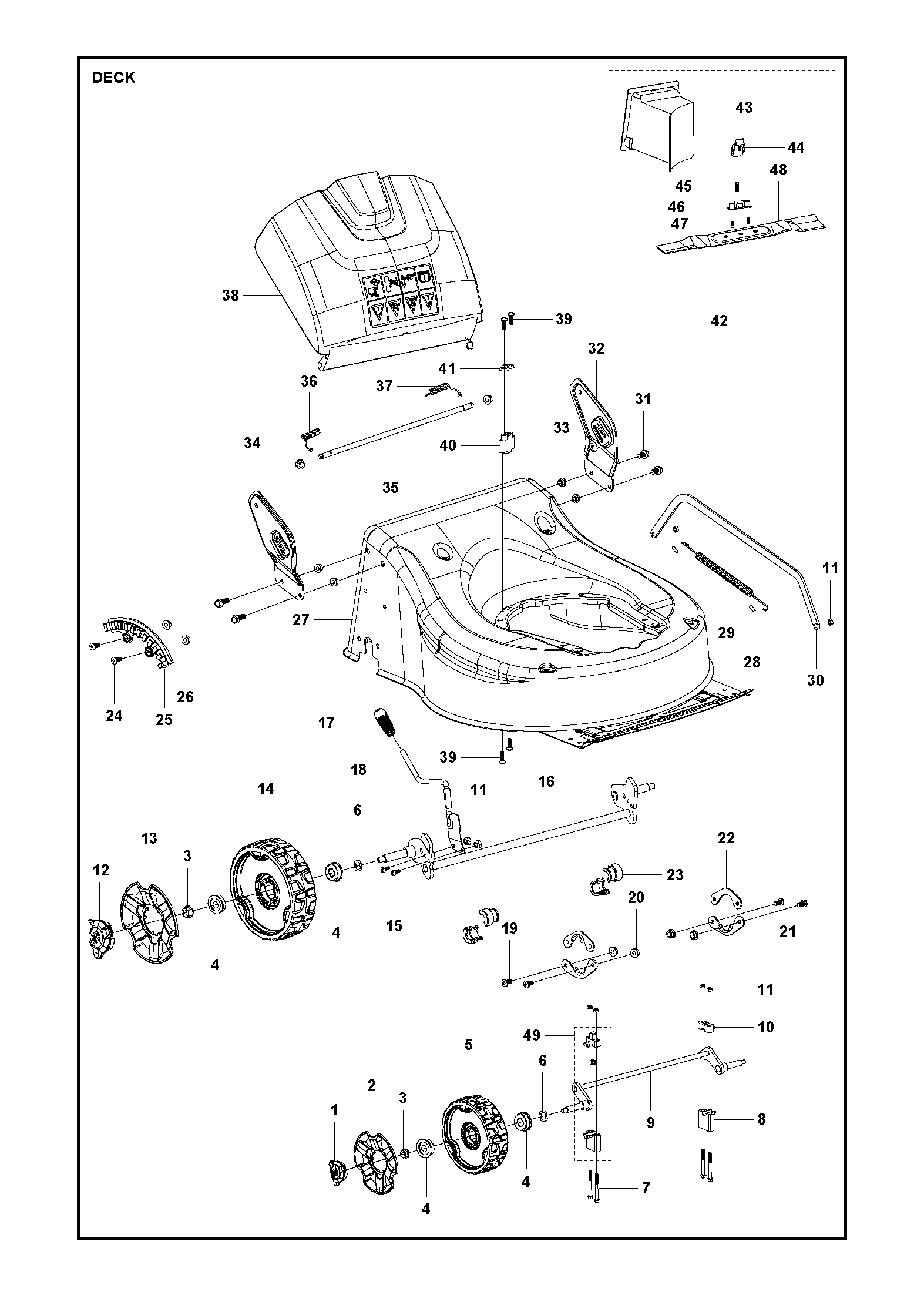 Husqvarna 501492001 onderdelentekening - positie 38