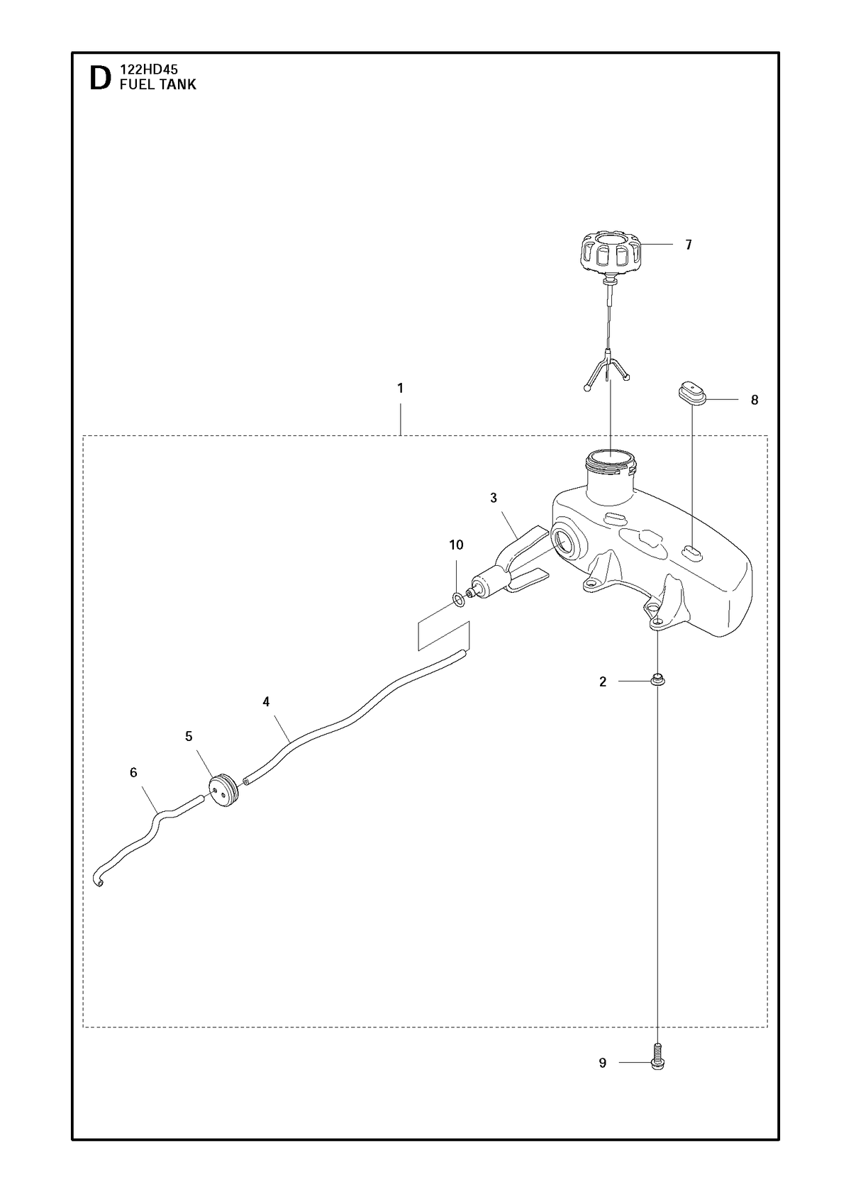 Husqvarna 523014203 onderdelentekening - positie 1