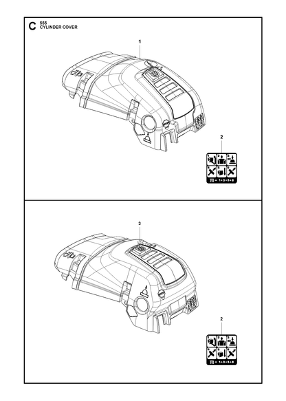 Husqvarna 587248504 onderdelentekening - positie 1