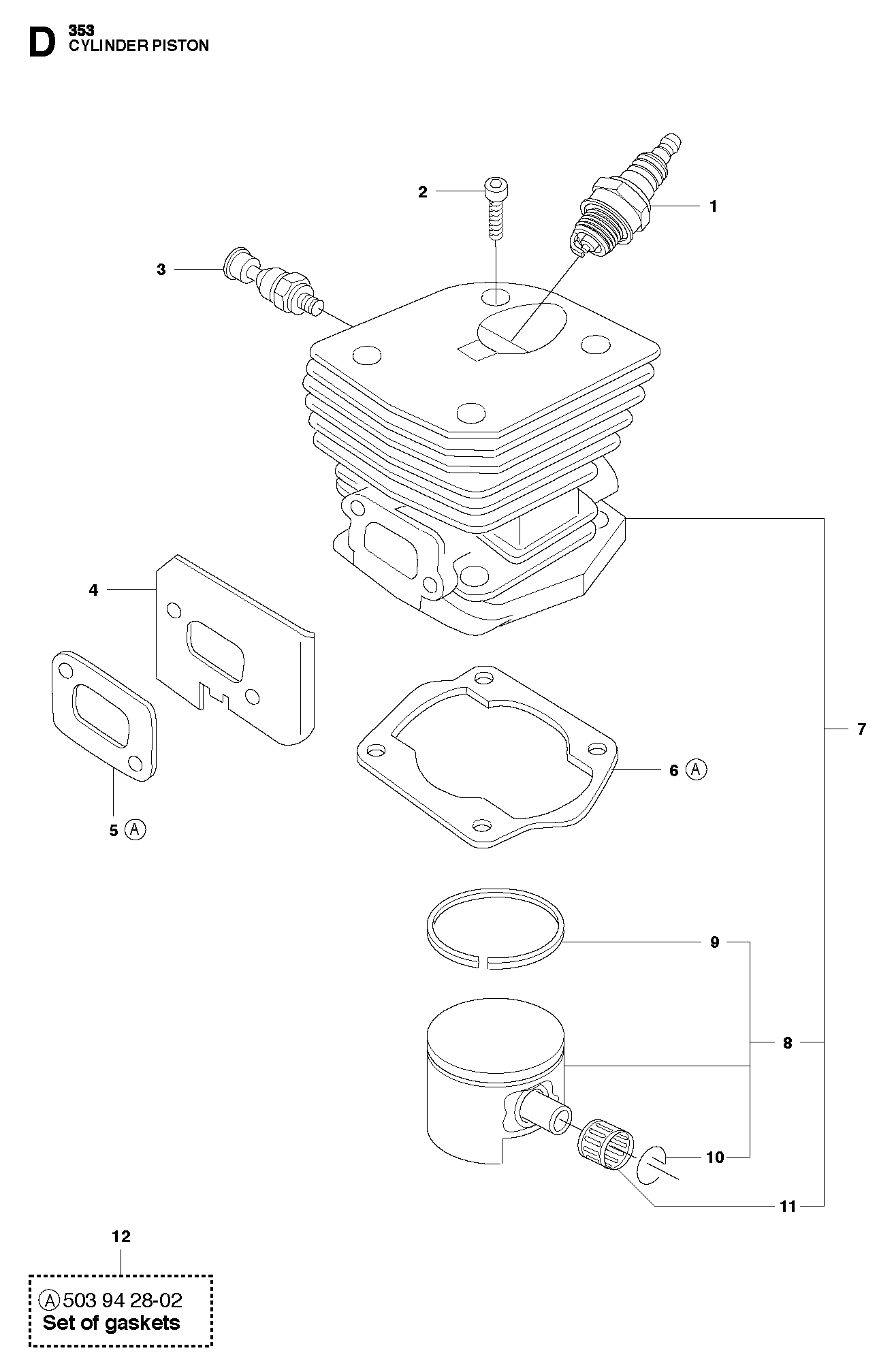 Husqvarna 503971301 onderdelentekening - positie 4