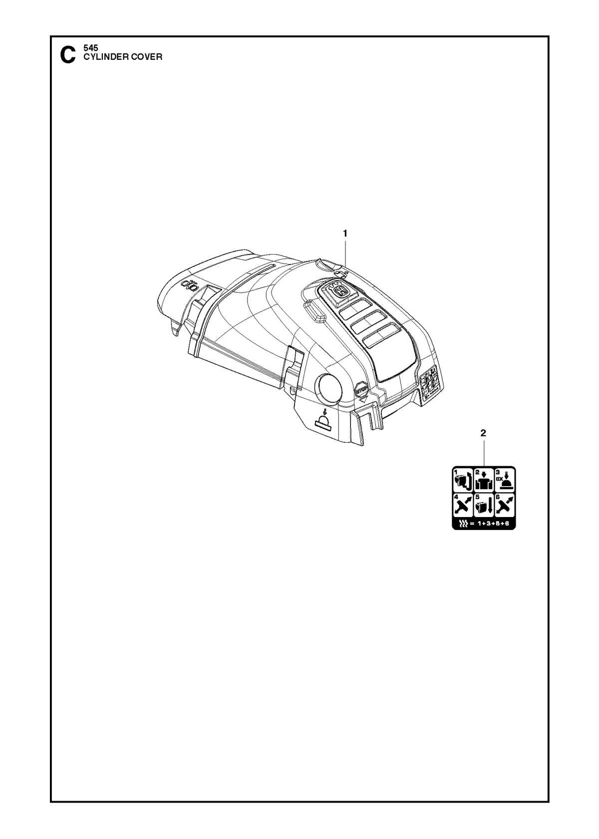 Husqvarna 587248604 onderdelentekening - positie 1