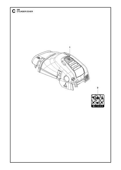 Husqvarna 587248604 onderdelentekening - positie 1