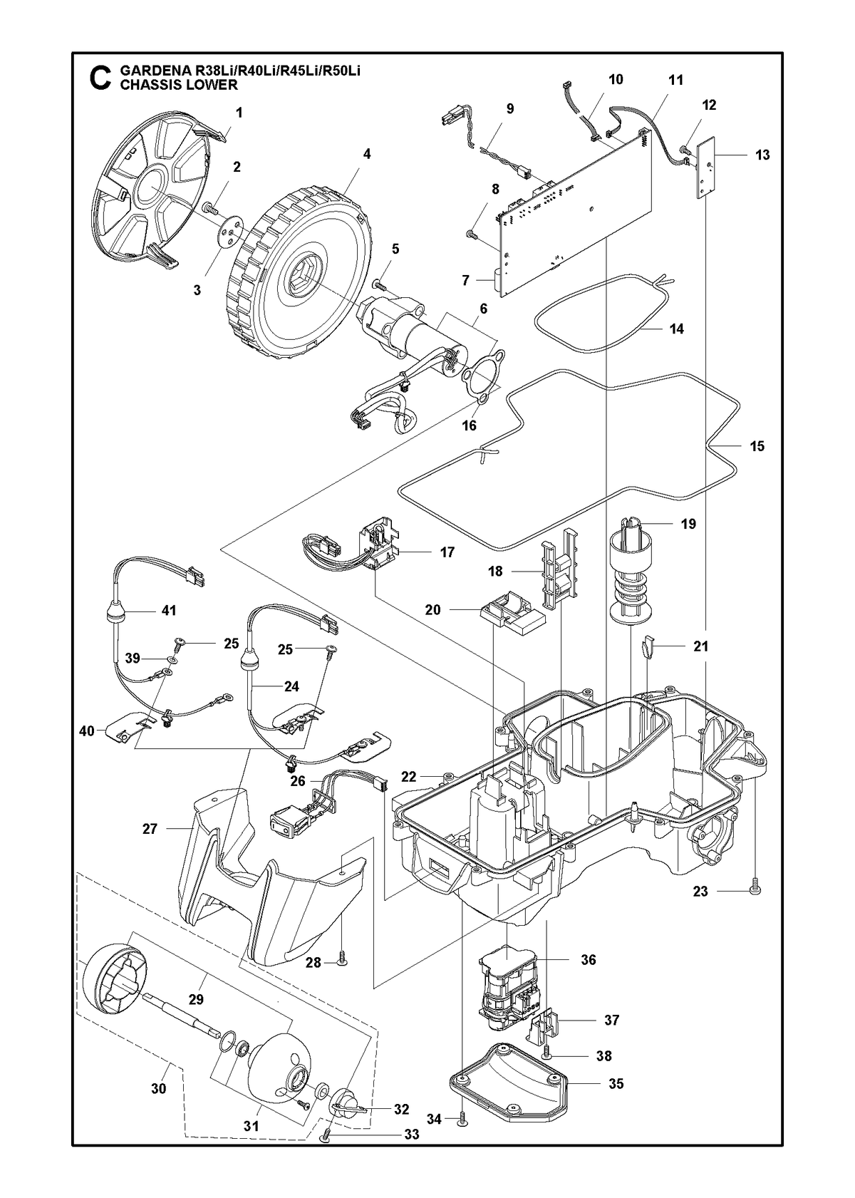 Husqvarna 588950901 onderdelentekening - positie 24