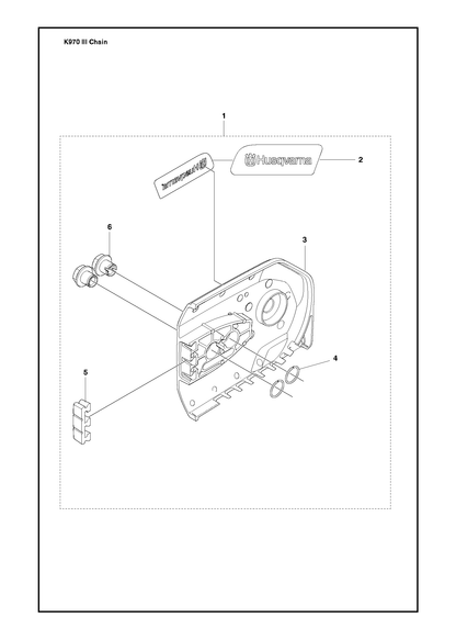 Husqvarna 595023001 onderdelentekening - positie 1